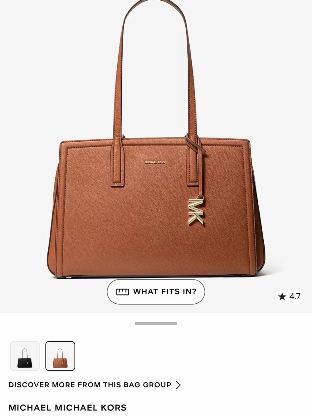 Michael Kors Women's Lilia Leather Tote Bag in Brown